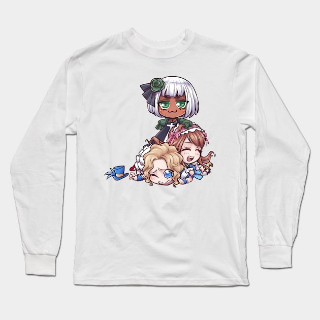 Harajuku girls Chibi Long Sleeve T-Shirt by PookieEsukiro